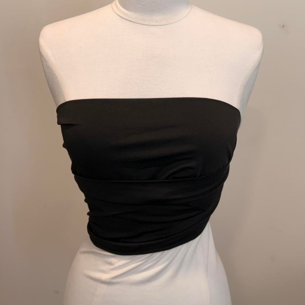 Black Strapless Corset Top 🖤✨